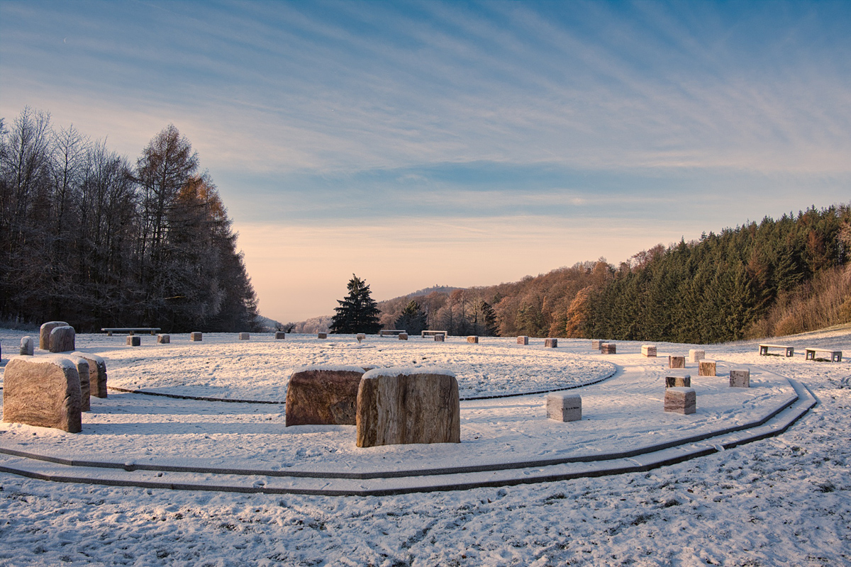 The Friedensmal in Benshein in wintertime