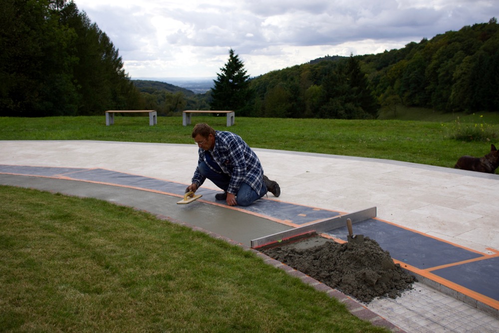 Beton wird eingefüllt