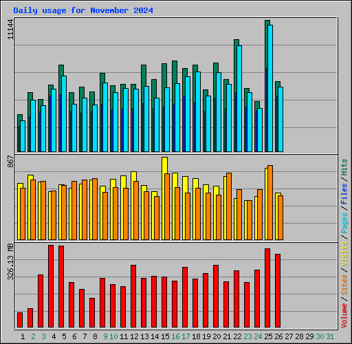 Daily usage for November 2024