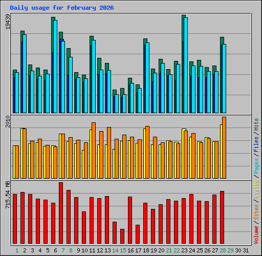 Daily usage for February 2026