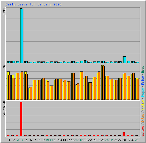 Daily usage for January 2026