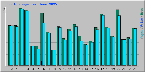 Hourly usage for June 2025