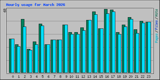 Hourly usage for March 2026