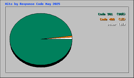 Hits by Response Code May 2025