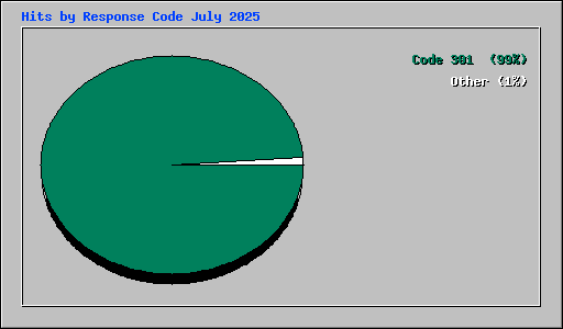 Hits by Response Code July 2025