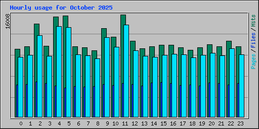 Hourly usage for October 2025