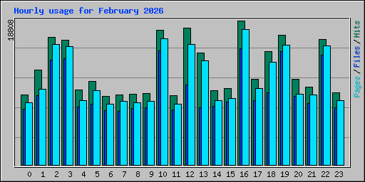 Hourly usage for February 2026