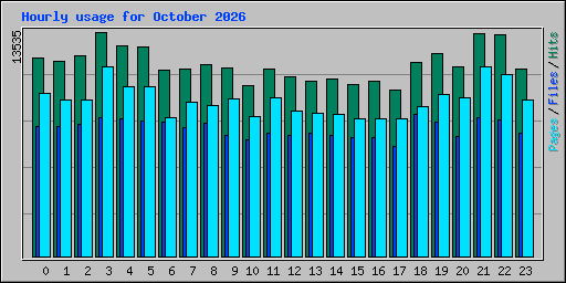 Hourly usage for October 2026