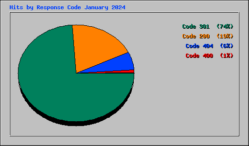 Hits by Response Code January 2024