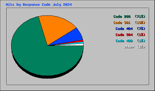 Hits by Response Code July 2024