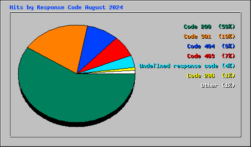 Hits by Response Code August 2024