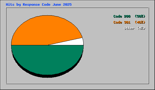Hits by Response Code June 2025