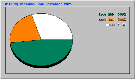 Hits by Response Code September 2025