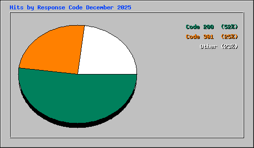 Hits by Response Code December 2025
