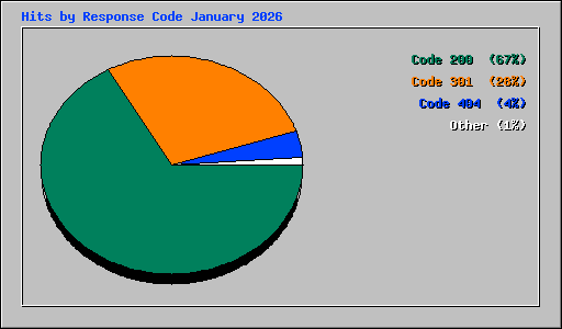 Hits by Response Code January 2026